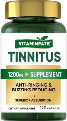 Picture of Tinnitus Relief for Ringing Ears Supplement 1200mg - 120 Capsules | Supports Ear Health & Hearing Wellness | Reduces Tinnitus Symptoms