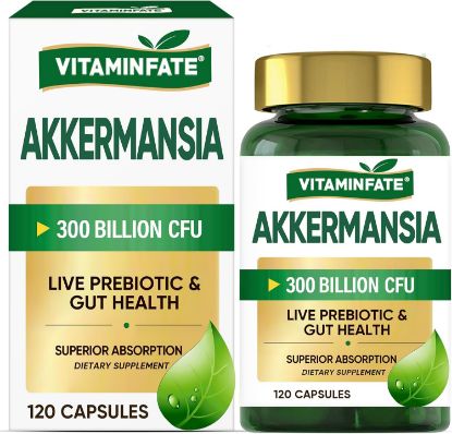 Picture of GLP-1 Supplement with Akkermansia Probiotic, 300 Billion AFU Probiotics for GLP-1 Production, Gut, Digestive, Immune & Overall Health, 120 Capsules